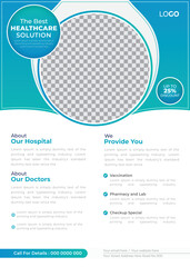 Medical health Care Flyer and post banner template with photo