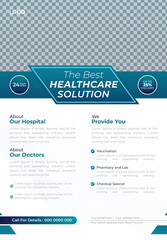 Obraz premium Medical health Care Flyer and post banner template with photo