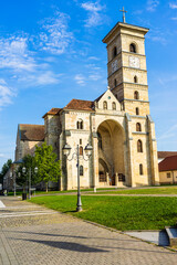 Obraz premium View of catholic cathedral on sunny day in Alba Iulia, Romania, 2021