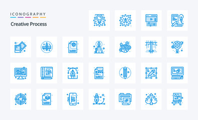 25 Creative Process Blue icon pack