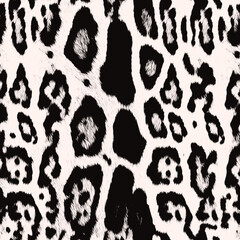 Seamless hand drawing leopard texture.