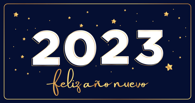 Feliz Año Nuevo 2023 Tarjeta Saludo