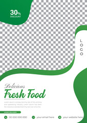 Fototapeta na wymiar Modern Professional Flyer with photo for Food business