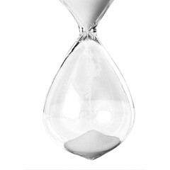 Sand watch or hourglass with running sand, time concept