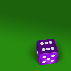 3d illustration - clear dice