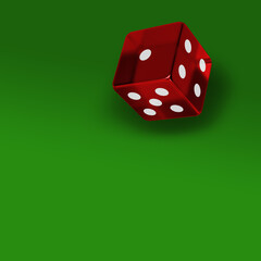 3d illustration - clear dice