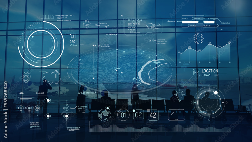 Poster infographics about geolocation and the use of drones.