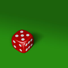 3d illustration - red dice