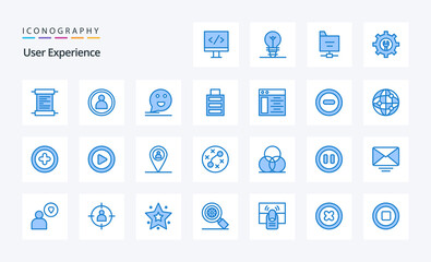 25 User Experience Blue icon pack