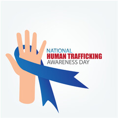 National Human Trafficking Awareness Day abstract vector design. Good for banners. social media. Simple and Elegant Design