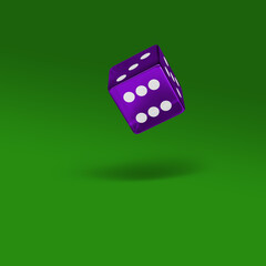 3d illustration - colorful dices