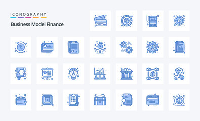 25 Finance Blue icon pack