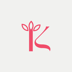 lotus gold royal women hair massage logo letter K
