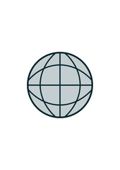 Earth globe vector icon