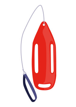 Vector illustration of a beach lifeguard float