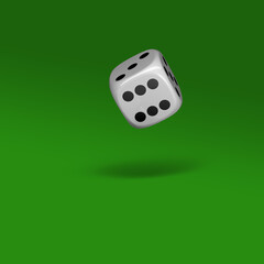 3d illustration - Black and white dices