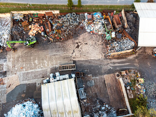 Recycling center top down