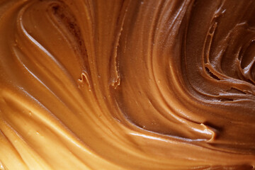 Close up of peanut butter sauce