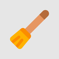 Broom icon in flat style about furniture, use for website mobile app presentation