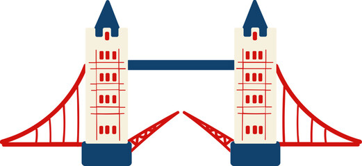 London tower bridge illustration