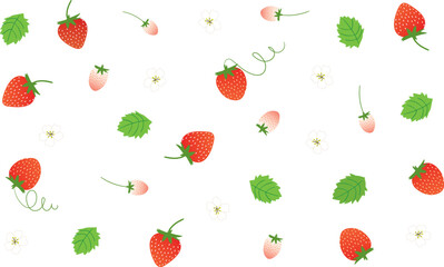 seamless pattern with strawberries