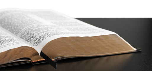 Open Holy bible book, religious concept