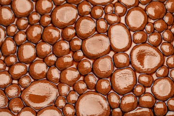 Closeup view of wet pebbles as background