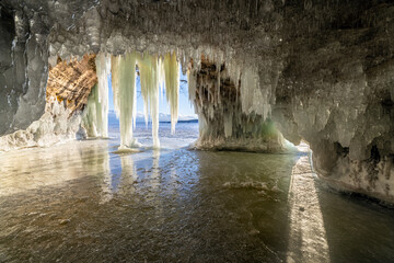 Lake Superior Ice Cave. Grand Island