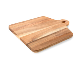 Wooden cutting board isolated on white background