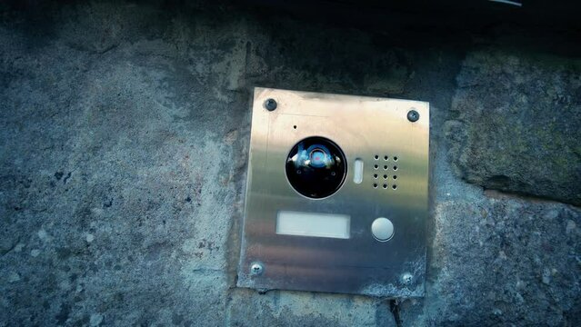 Intercom Camera On Front Wall Of Property