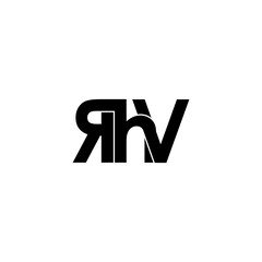 rhv letter initial monogram logo design