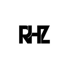 rhz letter initial monogram logo design
