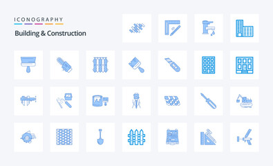 25 Building And Construction Blue icon pack