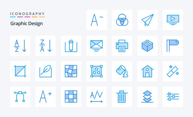 25 Design Blue icon pack