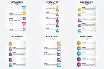 Use this vector infographics set to make your advertising in brochures. flyers. and magazines more effective.