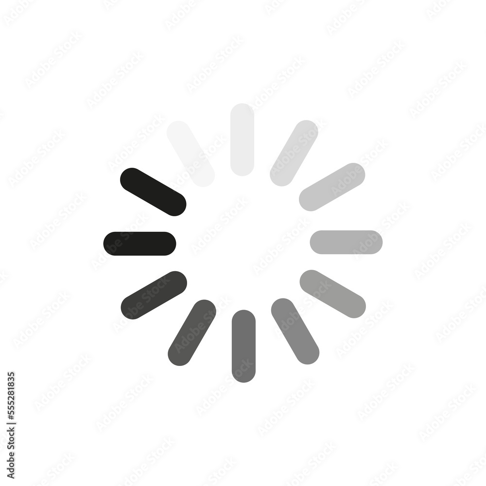 Poster load icon. computer technology concept. round shape. vector illustration. stock image.
