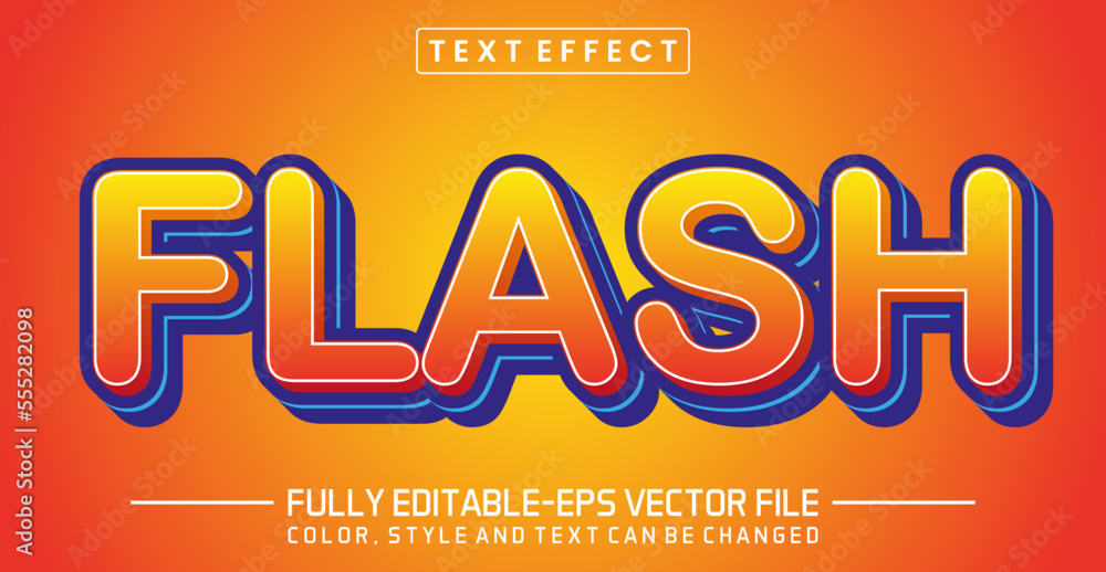 Poster editable flash text style effect - flash text style theme