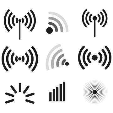 Wifi icons. Internet network. Vector illustration. Stock image.