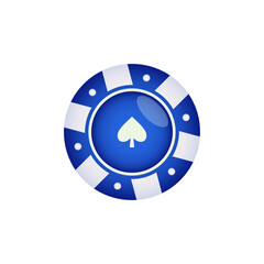 Poker chips shiny icon vector design templates