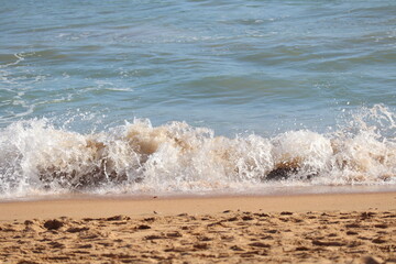 Waves on beach