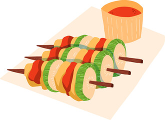 vegan barbecue sauce on the side transparent background