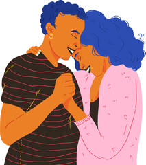 lesbian couple dancing black and pink shirt transparent background