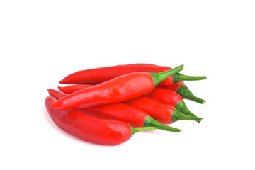 Fresh chili peppers isolated on white background. Fresh red chilies Chili peppers Paprika Mexican...
