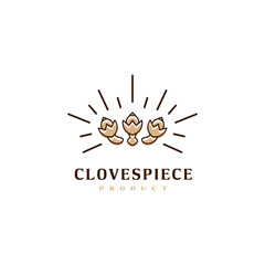 clove flower buds vintage logo design 2