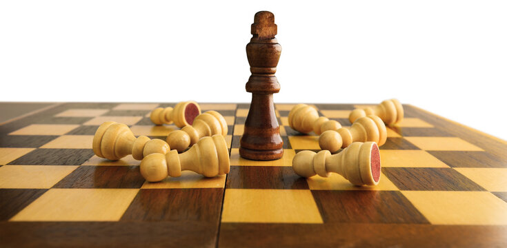 Chess figure on a chess board