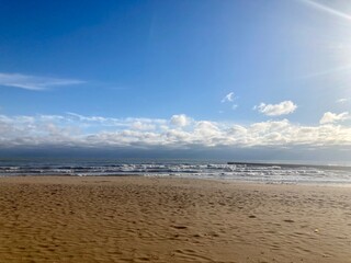 sand, lake and sky 