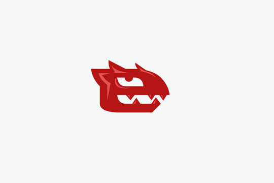 Illustration vector graphic of funny dragon head