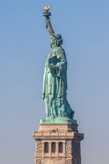 Fototapeta na wymiar The Statue of Liberty (La Liberté éclairant le monde), Liberty Island, New York City, United States.