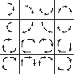 Set black arrows for web design. Arrows vector icon. Arrow icon. Set of big black vector arrows. Cursor, Click. Arrow icon pack