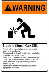 Electrical hazard sign and labels electric shock can kill